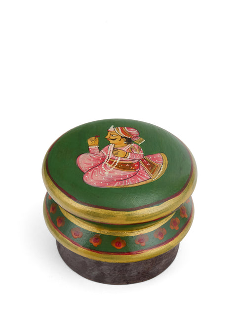 Hand Painted Bone Bottle with Human Figure