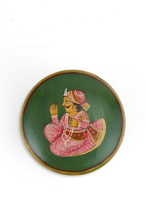 Hand Painted Bone Bottle with Human Figure