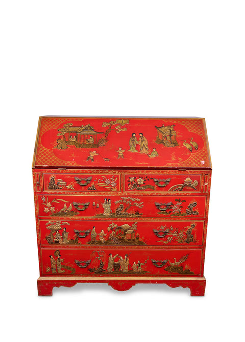 Far East Lake Red Study Desk