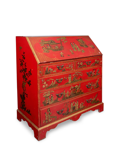 Far East Lake Red Study Desk