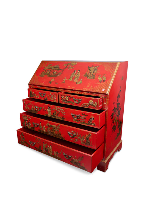 Far East Lake Red Study Desk