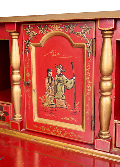 Far East Lake Red Study Desk